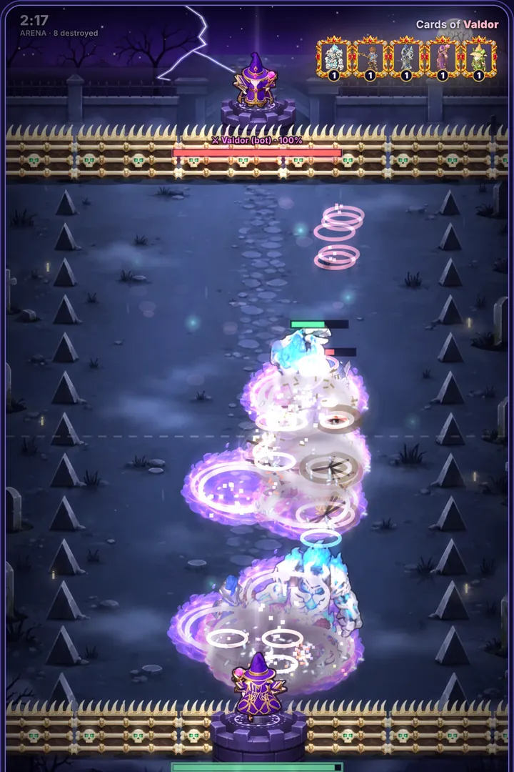 An Arena duel between two Graveyards